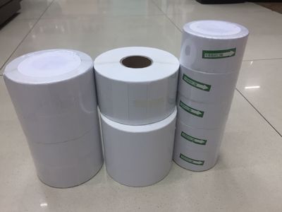 100*100标签纸铜版纸不干胶 条码打印纸